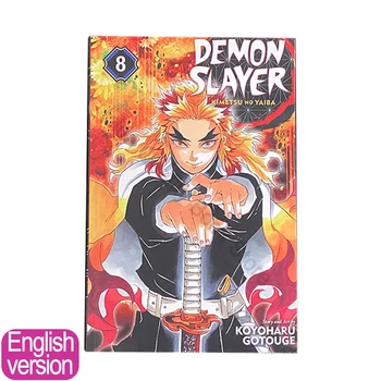 1 Knjiga Japanske Anime Demon Slayer Kimetsu No Je 8 Omladinska Knjiga Manga Engleski Skup stripova Livre