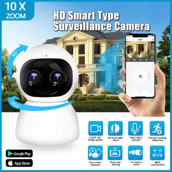 1080P WiFi Skladište sigurnost 10x Digitalni Zoom Kamere Cctv Kamera Noćni Vid Boji Automatsko Praćenje Osoba