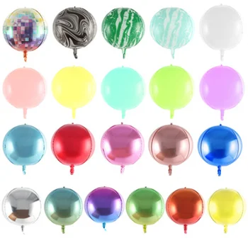 10ШТ 4D 22 inča Disco Zlato Tjestenine Okrugle Balone Od Aluminijske Folije, Metalne Bobo Balon Balon Vjenčanje je Dan Rođenja Ukras