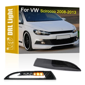 2 kom. Dimi Objektiv Bijela LED DRL Led Radnog Položaja Amber Lampica Signala Skretanja Za VW Scirocco 2008 2009 2010 2011 2012 2013