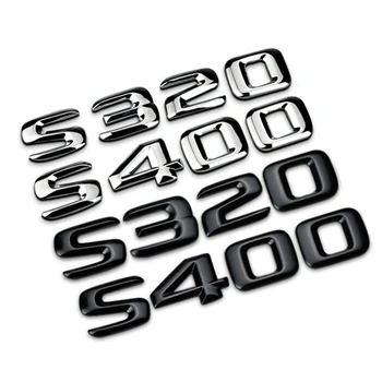 2015 3d ABS Crnim Slovima Ikonu Stražnjeg Prtljažnika Automobila Naljepnica S320 S400 S500 S600 Logotip Logotip Za Mercedes S W221 W222 Pribor