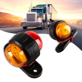 2x Crveno Amber Kut Bočnog Marker Led Svjetiljka Conture Lampa Kamion Prikolica Kombi Bus 12 Za Auto oprema