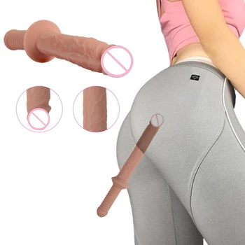 38 cm NOVI Veliki Mač Realan Dildo sisanje čaša Mekani Silikonski Penis Za Vaginalni G-točke u Analnom Igra Seks-Igračka Za Odrasle Za Žene
