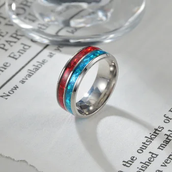 8 mm Moderan Muški Prsten Od Nehrđajućeg Čelika Prsten S Опалом Vjenčanja Vjenčani Prsten Unisex Nakit Muški Poklon Za Rođendan