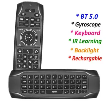 Bluetooth-kompatibilni BT5.0 Žiroskop air mouse mini-tipkovnica s pozadinskim osvjetljenjem za Android smart tv box računalo PC, daljinski upravljač