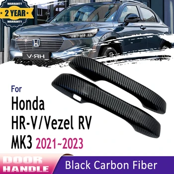 Crna ugljičnih vlakana Eksterijera Za Honda HR-V HRV HR V Vezel 2022 Pribor RV MK3 2021 ~ 2023 Zaštitne Naljepnice Auto Oprema