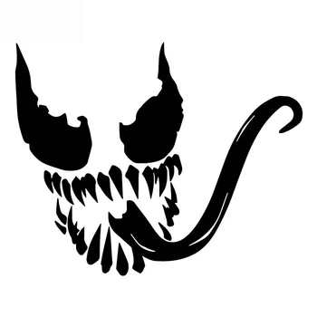 Dawasaru Venom Face Smiješno KK Auto-Naljepnica Prtljažnik Branik Ukras Naljepnice 16 cm * 13 cm