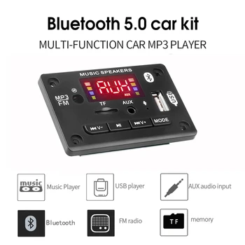 DC 7-18 50 W MP3 Dekoder Naknada Pojačalo Modul za Snimanje Bluetooth-kompatibilni 5,0 Auto USB MP3 player Utor za memorijsku karticu/FM/Daljinski