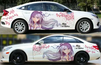Djevojka Anime Float Bočna Vrata Vinil Naljepnica Naljepnica Pogodna za Bilo koji Auto Anime Japanski Crtani Lik Automobil Slikarstvo Naljepnica