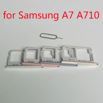 Držač Police Za SIM karticu Za Samsung A7 2016 A710 Galaxy A710F A710FD Original Kućište Telefona je Novi Slot za adapter Za Micro SD i SIM-Kartice