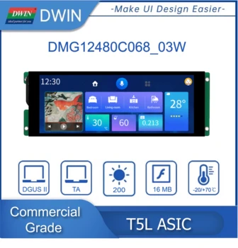 DWIN Smart LCM TFT LCD HMI Touchpad Intelektualni Zaslon od 6,8 Cm DMG12480C068_03W Uređaj UART