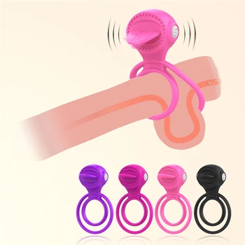 Granični Prsten Za Sjeme Stimulator Klitorisa Jezik Pijetao Prstenovi Vibrator Seks Za Odrasle Igračke Za Muškarce Par Penis Odgađanje Ejakulacije Masturbator