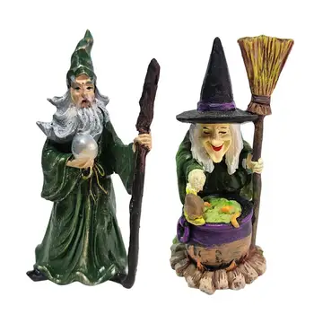 Halloween Mađioničar Kip Vještice Mini Figurica Iz Tar. Večernje Uređenje Doma Stolne Dekoracije