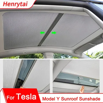 High-End Auto Štitnik Za Sunce Za Unutrašnjost Automobila Tesla Model Y 2021-2022 Pull-Štitnik Za Sunce Modifikacija Opreme Za Zaštitu Od Sunca