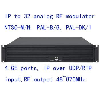 IP analogni rf modulator, IP-modulator 32 programa PAL, IP-modulator 32 kanala NTSC, 32 susjednih ili ne-susjednih nosivih