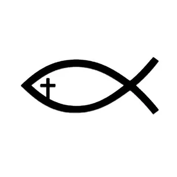 Isus je Kršćanski Simbol Ribe Naljepnica Naljepnica Auto Prozor Staklo Pribor Nakit 10*4,2 CM