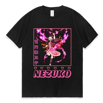 Japanska Anime Demon Slayer Ženska Muška T-Shirt Kimetsu No Yaiba Nezuko Majica Kratkih Rukava I Grafički Ispis Unisex Odjeća Y2k