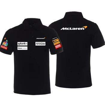 Lider prodaje, ljetno polo na temu tima McLaren, majica kratkih rukava za ljubitelje utrka, t-shirt Gulf Petroleum F1