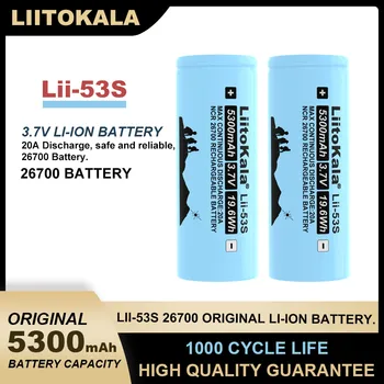 Liitokala Originalni LII-53S 26700 5300mA 20A 3,7 U Litij baterija baterija baterija baterija Baterija Pogodna Za Svjetiljku
