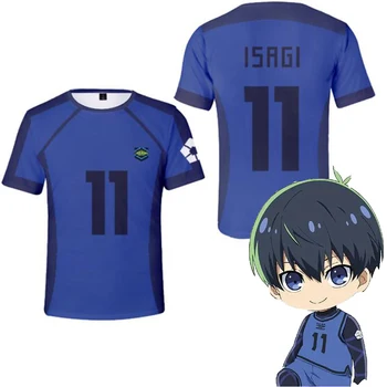 Majica sa plavim pramenom, ANIME nogometna reprezentacija, free t-shirt s 3D ispis, casual moda majica kratkih rukava, muška majica