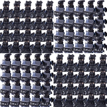 MOC City SPECIJALCI i Policajci Figurice Gradivni Blokovi WW2 Vojni Vojnici Vojne Dijelovi Oružja Pištolj Kacigu, Oklop Pribor Dječje Igračke