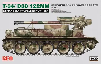 Model raženog polja RM-5030 1:35 Sirijski T-34/D30 122 mm, Model haubica Kit