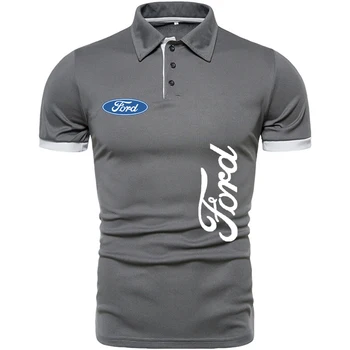 Muška Majica Harajuku, Poslovne Košulja Kratkih Rukava, print logo automobila Ford, Vanjska Odjeća, Godišnji Kvalitetan Pamuk Svila Muški Top
