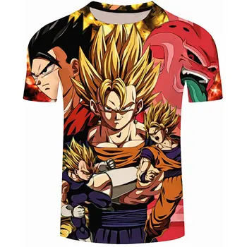 Muška majica s ANIME-tematske, Cool majica Goku Super Saiya God Vegeta, 3D t-shirts, Ljetna majica Harajuku s likovima iz Crtića, Uličnu odjeću Visoke Kvalitete