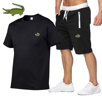 Muški Proljeće-ljeto i jesen Novo Odijelo, Moderan Sportski Casual majica sa po cijeloj površini + Gaćice, Odijelo