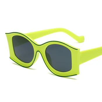 Nova Berba Punk Sunčane Naočale Žene Marka Dizajner Retro Sunčane Naočale Žene Veliki Okvir Nijanse Naočale Óculos De Sol Nepravilnog Zelena 