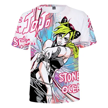 Nova Muška Moda majica sa 3D Ispis Stone Ocean Jojo, Dječja Majica s anime u stilu hip-hop, Dječje Majica JoJo Bizarno Adventure, Majica sa slikom Kamenog Oceana