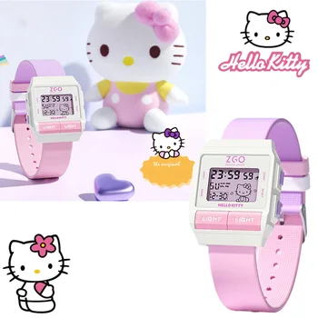 Originalni satovi ZGO Hello Kitty Cinnamorol Sanrio ženske trg sat za djevojčice, učenike, vodootporan sportski elektronski sat, Poklon