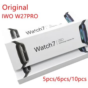 Originalni Veliko 5pcs 6pcs 10шт Iwo W27 Pro Pametni Sat Gospodo sa Bežični Punjenja NFC W27pro Smartwatch Gospodo IP68 Vodootporan