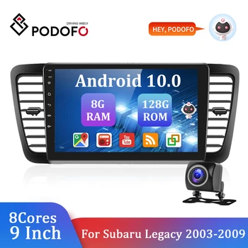 Podofo 2din Android Auto Radio Mediji Za Subaru Legacy 2003-2009 video Player Navigacija GPS 2din Carplay Andriod Auto WiFi