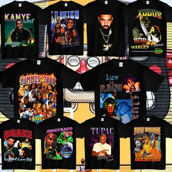 Reper Hip-Hop Kanye West Lil Neba Exodus Bob Marley Moneybagg Yo majica Lil Uzi Тупак 2pac Drake Certified Partner Dječak t-Shirt