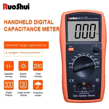 RuoShui6013 Digitalni Mjerač Kapaciteta Izuzetno Ručni Kondenzatorski Tester Automatski Alat za 200pF-20000 uf Induktivitet LCR Multimetar