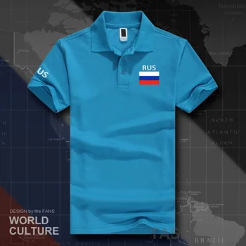 Ruska Federacija Rusija polo majica muška kratki rukav bijele marke s po cijeloj površini za zemlje 2017 pamuk nacija RUSIJA zastava zemlje HR