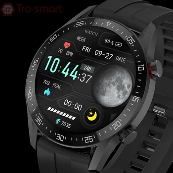 Trosmart SK7 Pametnih Satova Za Muškarce Brojčanik Poziva Smartwatch Puni Zaslon Osjetljiv na dodir Sportske Fitness Sat Za Android i iOS Pametne-Sat je Vodootporan