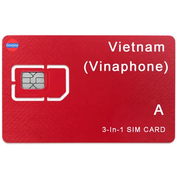 Vijetnam Vinaphone Prepaid Sim kartica A, Neograničen broj podataka, razgovor i tekst, mrežna telefonska kartica 4G LTE, Vijetnamski turistički sim-kartica, kartica podataka 4G