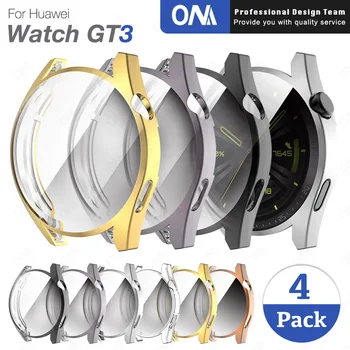 Zaštitna torbica za ekran od 4 predmeta za Huawei Watch GT3 GT 3 GT2 2E Pro 42 mm 46 mm, Torbica za pametne sati od TPU Zaštitna Naljepnica za sata 3