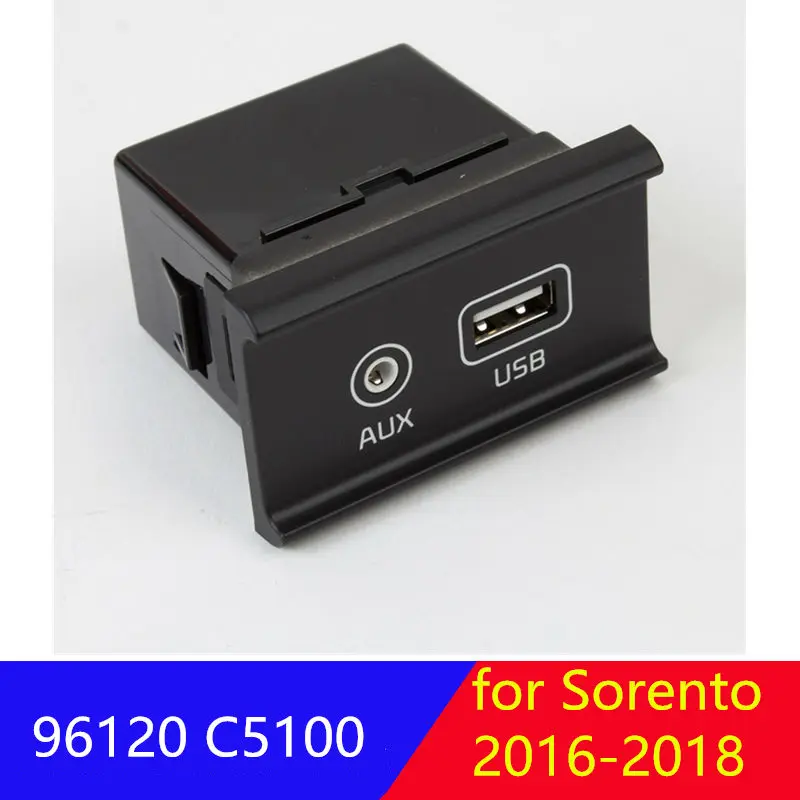 92120C5100 za KIA 2016-2018 Sportage KX5 Sorento USB 2.0 Čitač AUX Port Adapter za utičnicu u Sklop 96120-C5100 Slika 0