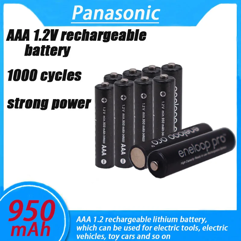Novi Panasonic Eneloop 950 mah AAA 1,2 U NI-MH Punjive Baterije Za Električne Igračke Svjetiljku Skladište Prethodno Napunjena Baterija Slika 0