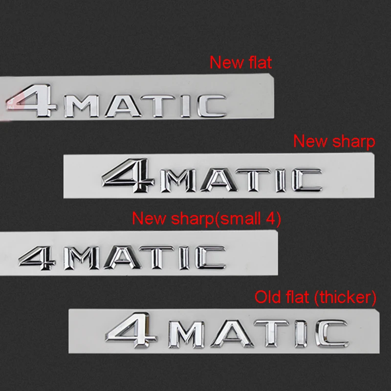 Slova Znak za Mercedes-Benz 4MATIC Ikonu Styling Automobila Prenamijeni Prtljažnika 4 Kotača Logo Naljepnica Sjajni Crni Krom Novi Stari Slika 0
