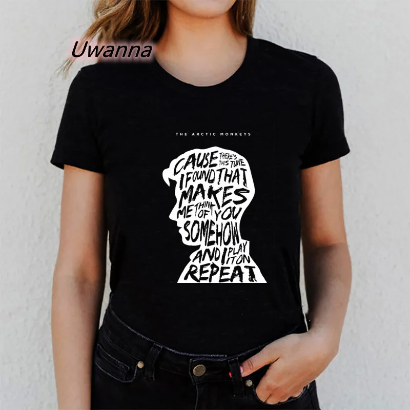 T-shirt Arctic Monkeys, Ženske Trendy Ženske Majice, Svakodnevni Ženska Estetski majica Sa po cijeloj površini Strme Grupe, Ljetne Majice Odjeća Slika 0