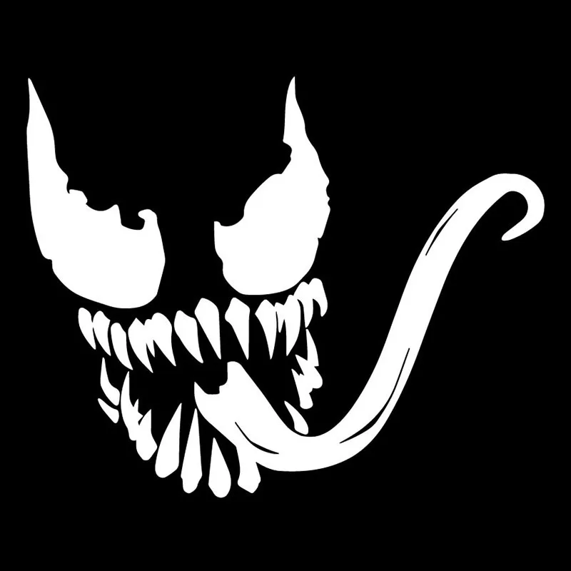 Dawasaru Venom Face Smiješno KK Auto-Naljepnica Prtljažnik Branik Ukras Naljepnice 16 cm * 13 cm Slika 1