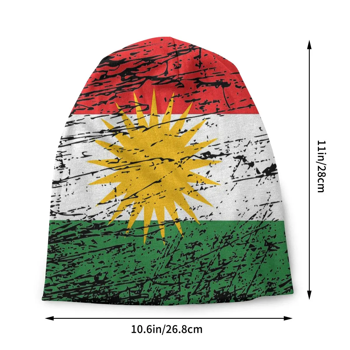 Kurdistan, Kurdski Zastave, Kape s Lubanjama, Kapa, Cool Jesensko-Zimski Vrt Muška Ženska Kapa, Ljetna Toplo Вязаная Kapa Dvostruke namjene Slika 1