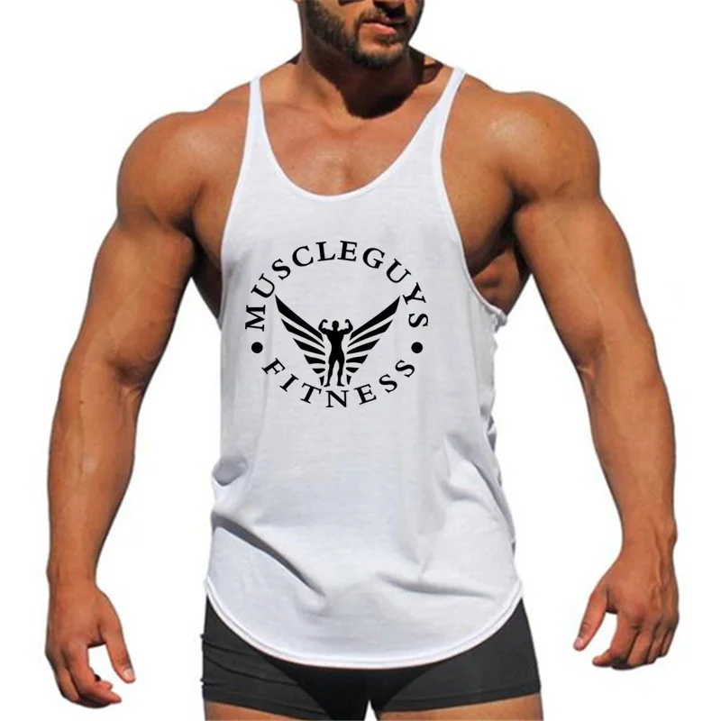 Muscleguys Branded Odjeću Bodybuilding Stringer Majica Muška Fitness Mike Хлопковая košulja Bez rukava Poligon Muška Majica Slika 1