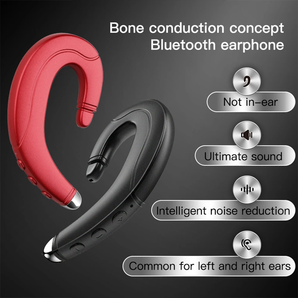 Novi Prijenosni Uho kuka S mjerač Vodljivosti, Bežične Bluetooth Kompatibilne Slušalice, Sportski Vodootporne Handsfree Slušalice S Mikrofonom Slika 1