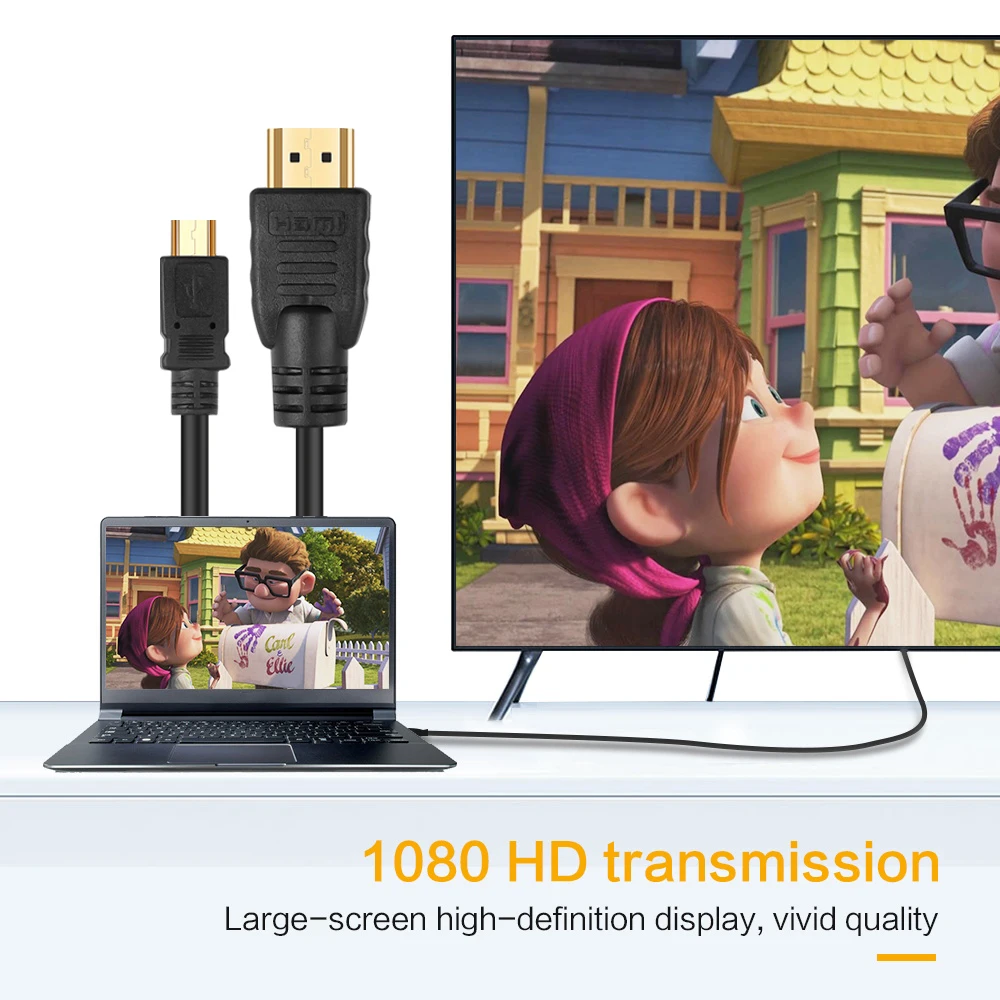 HD Port velike brzine 1,5 m Crni Kabel Micro USB-HDMI-kompatibilnu 1080P HDTV Adapter Za Samsung Galaxy Note 3 Multimedija Slika 3