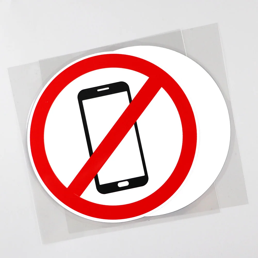 Ikona Mobilnog telefona Zabranjena Disk PVC Naljepnica Auto Oznaka 12,6 cm x 12,5 cm Slika 3